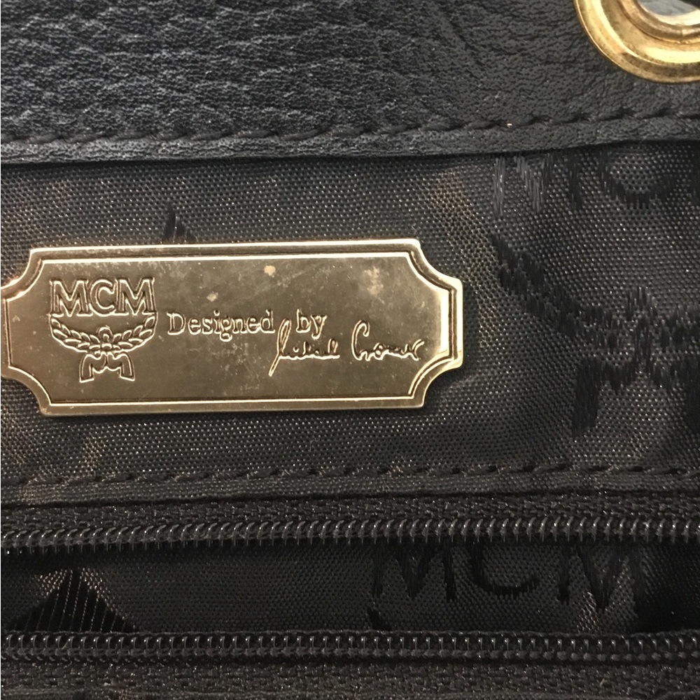 Authentic Black Leather Mcm Backpack - image 7